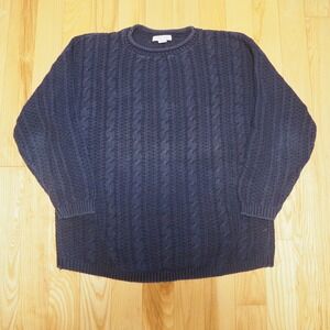 Vintage Cherokee Roll Neck Cable Knit Sweater Women's Size XL Fisherman Cottage